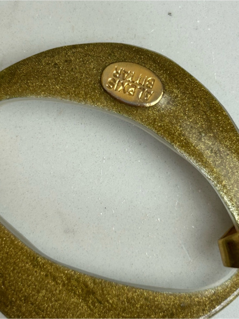 Alexis Bittar Two-Tone Silver and Gold Oval Link Necklace - Picture 5 of 9